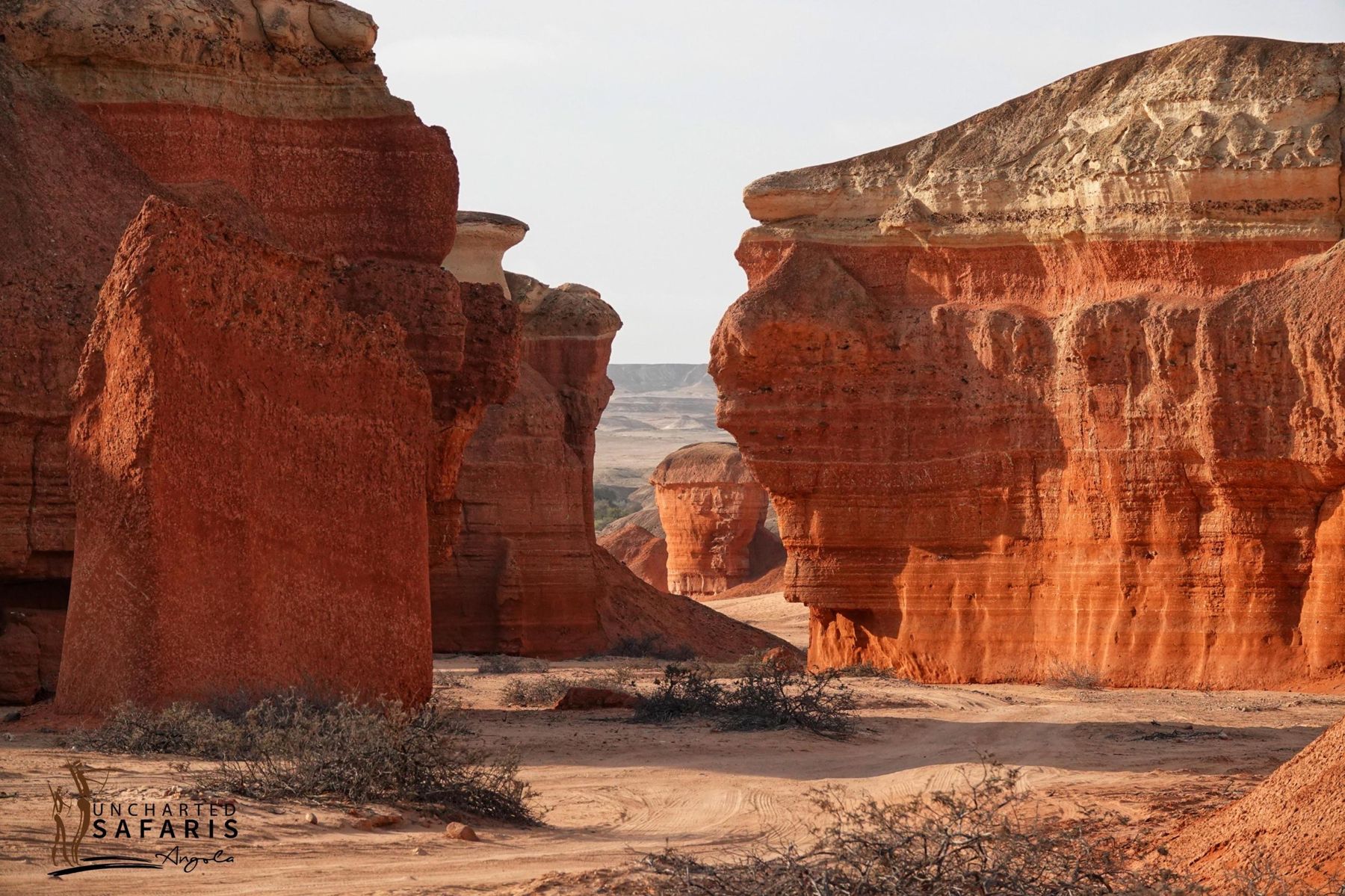 Red sandstone canyon in Southern Angola